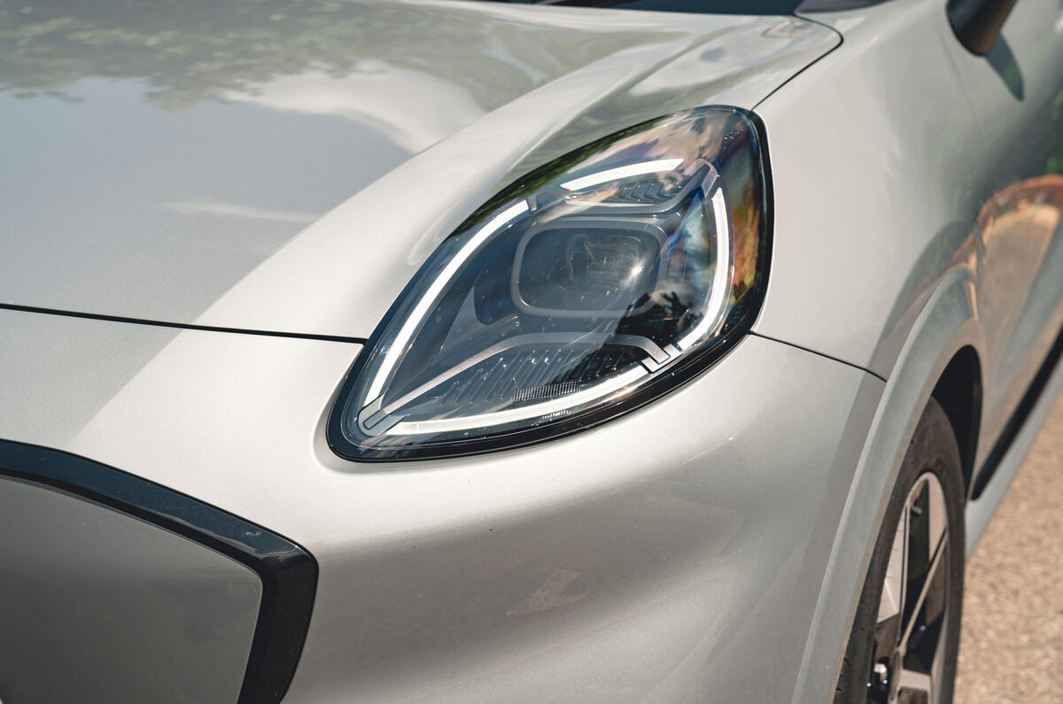 Ford Puma E review 2025 04 headlight Ford Puma E review 2025 04 headlight