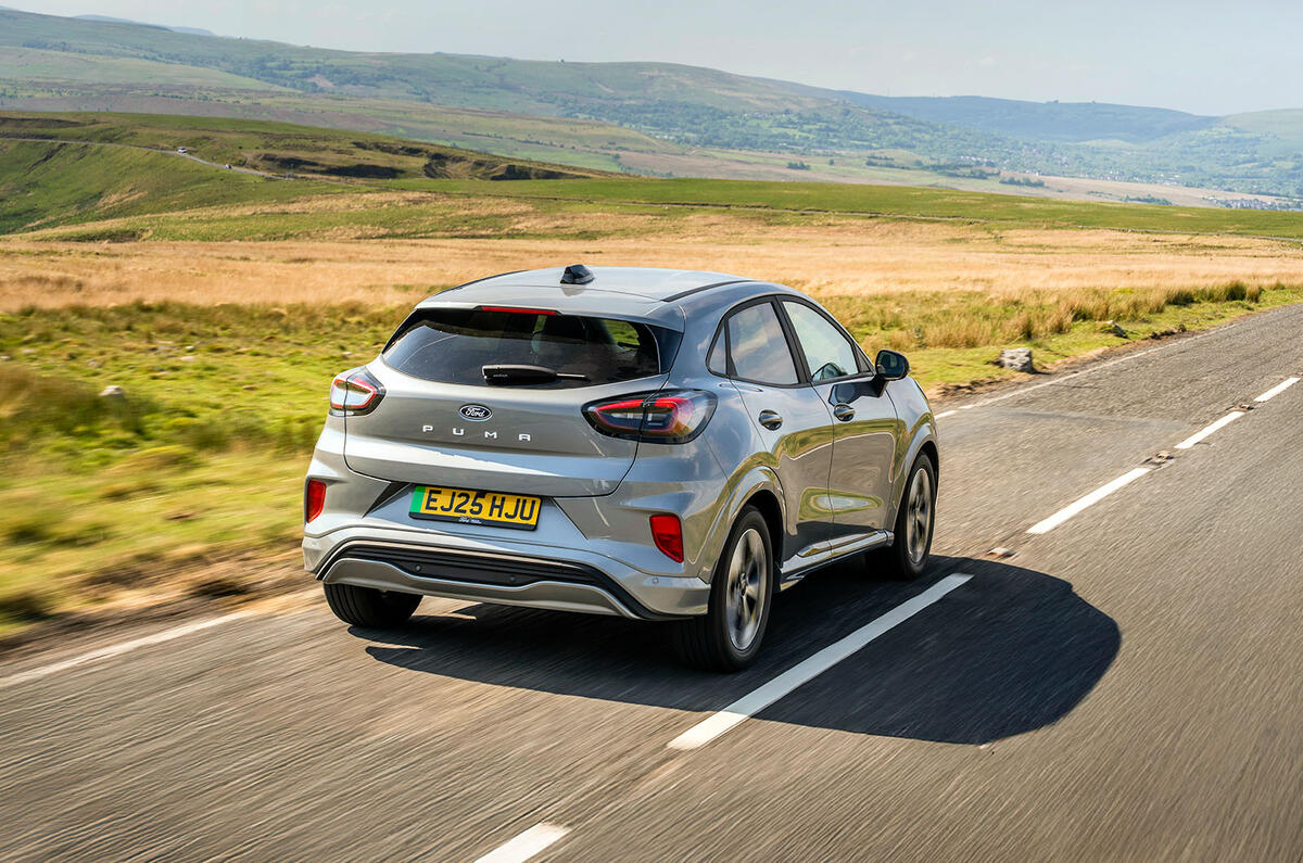 Ford Puma E review 2025 23 rear tracking Ford Puma E review 2025 23 rear tracking