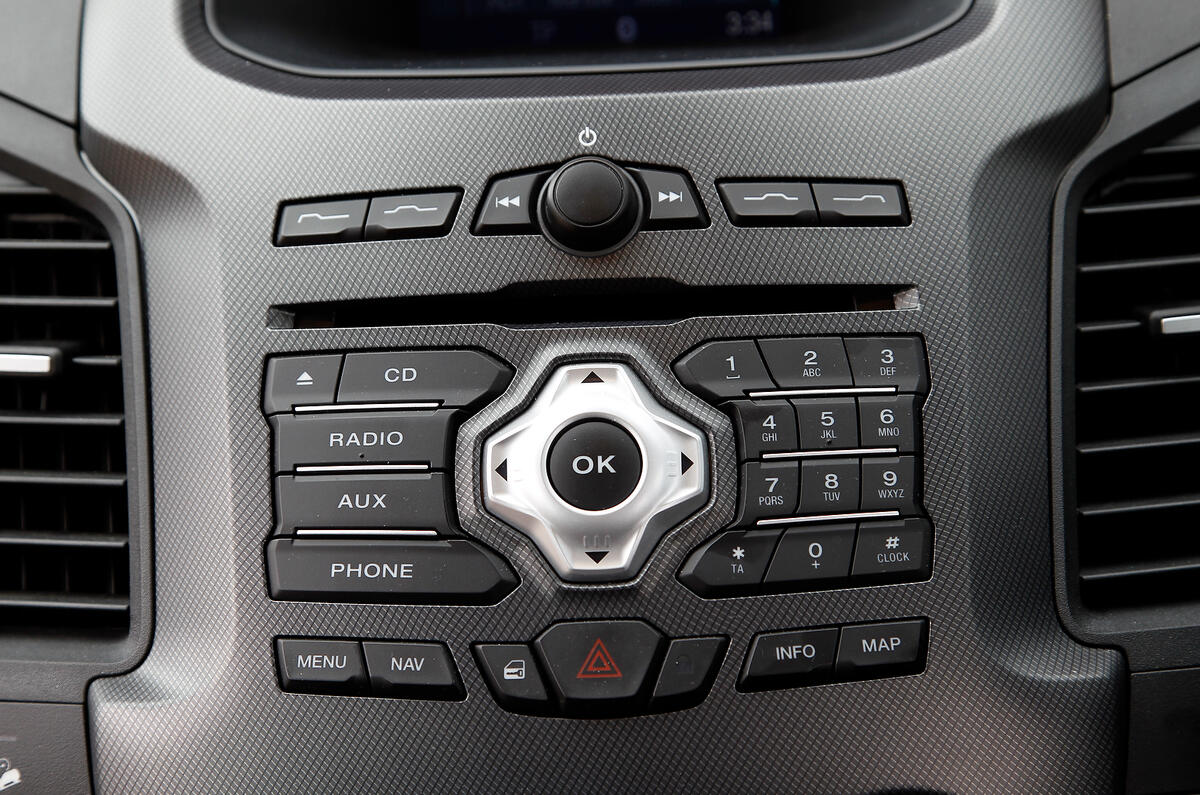 Ford Ranger infotainment controls