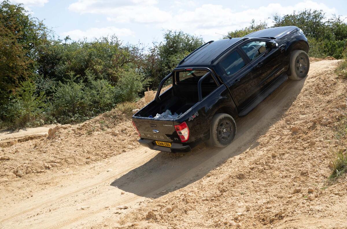 Ford Ranger off road rear climbing Ford Ranger off road rear climbing