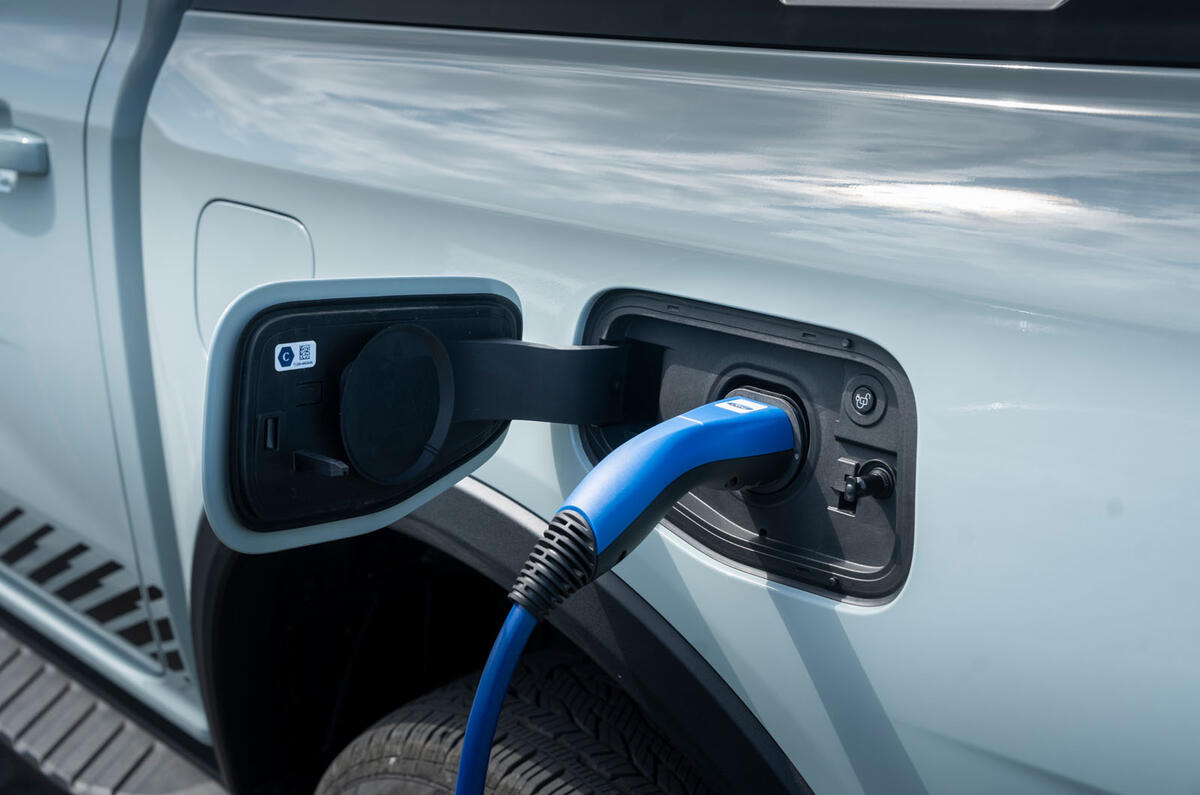 Ford Ranger PHEV review 2025 21 charging port