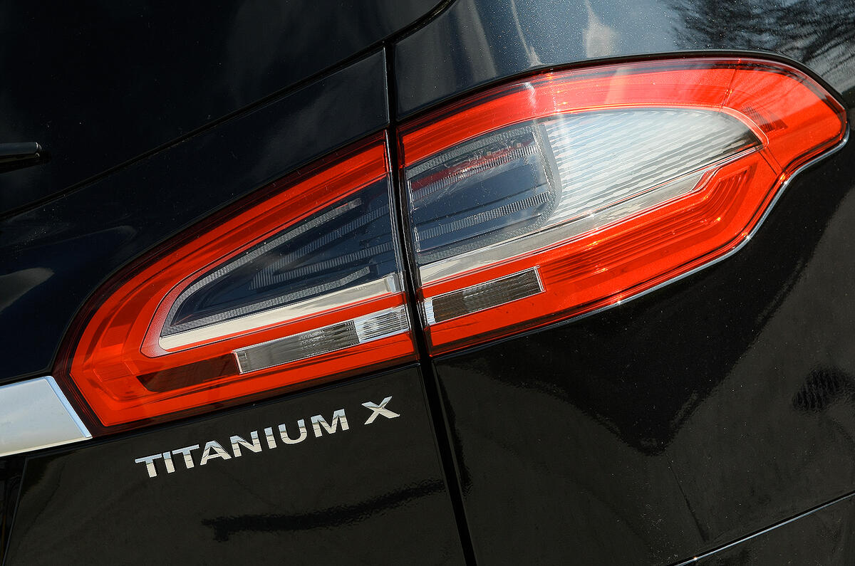 The tail lights are intricately designed and feature LED bulbs on all trim levels Ford S-Max rear lights