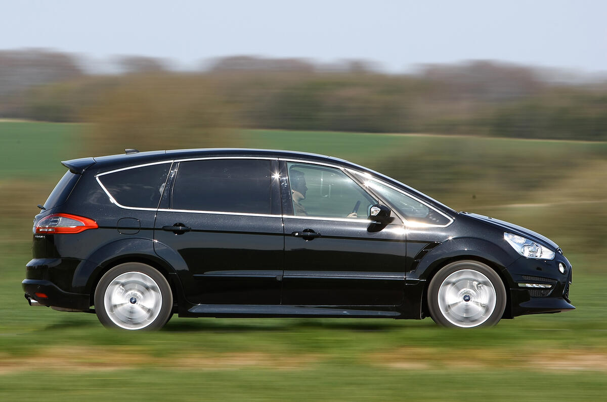 Entry-level car is now powered by Ford’s 158bhp 1.6 EcoBoost petrol motor Ford S-Max side profile