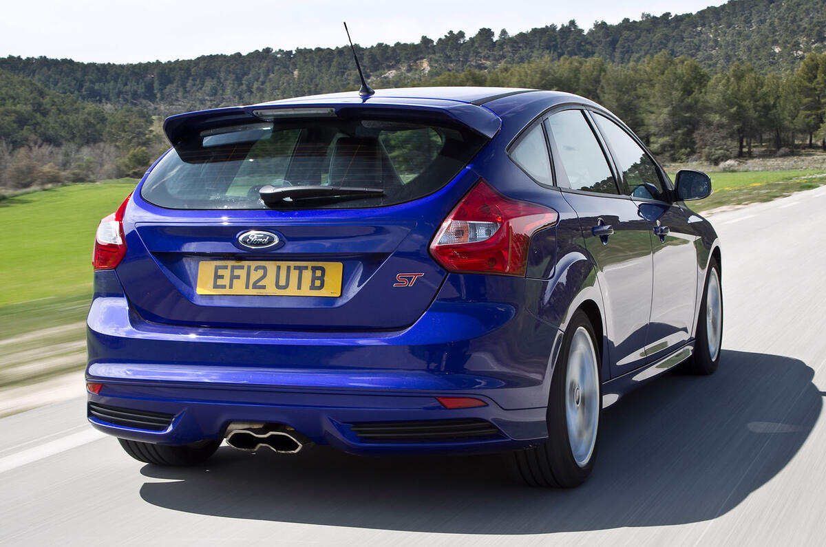 Ford Focus ST rear three quarter tracking Ford Focus ST rear three quarter tracking