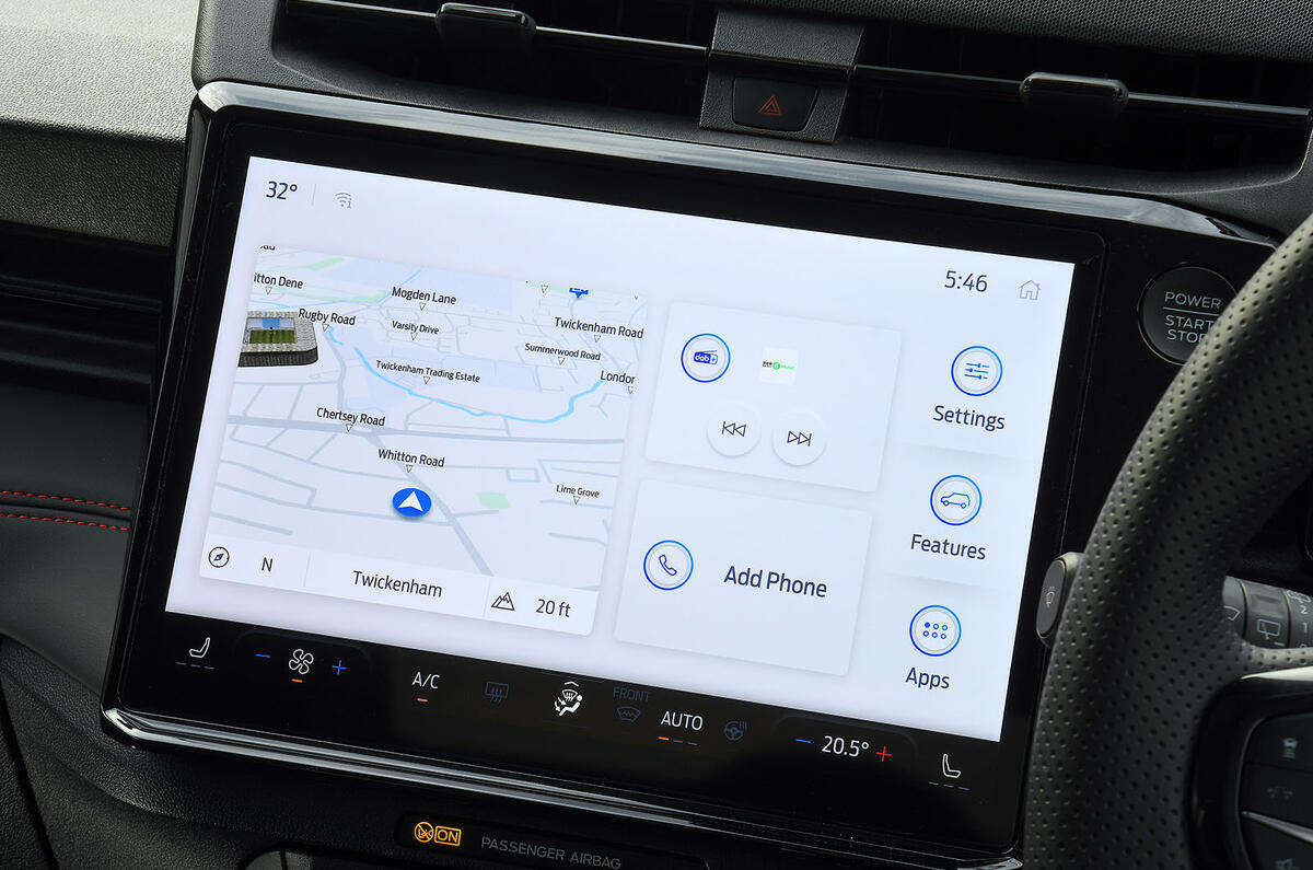 Ford Puma infotainment screen