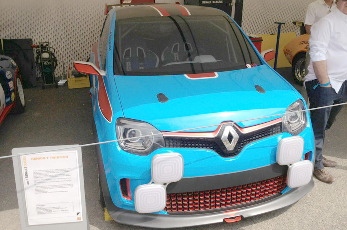 Riding shotgun in the Renault Twin'Run with Rene Arnoux