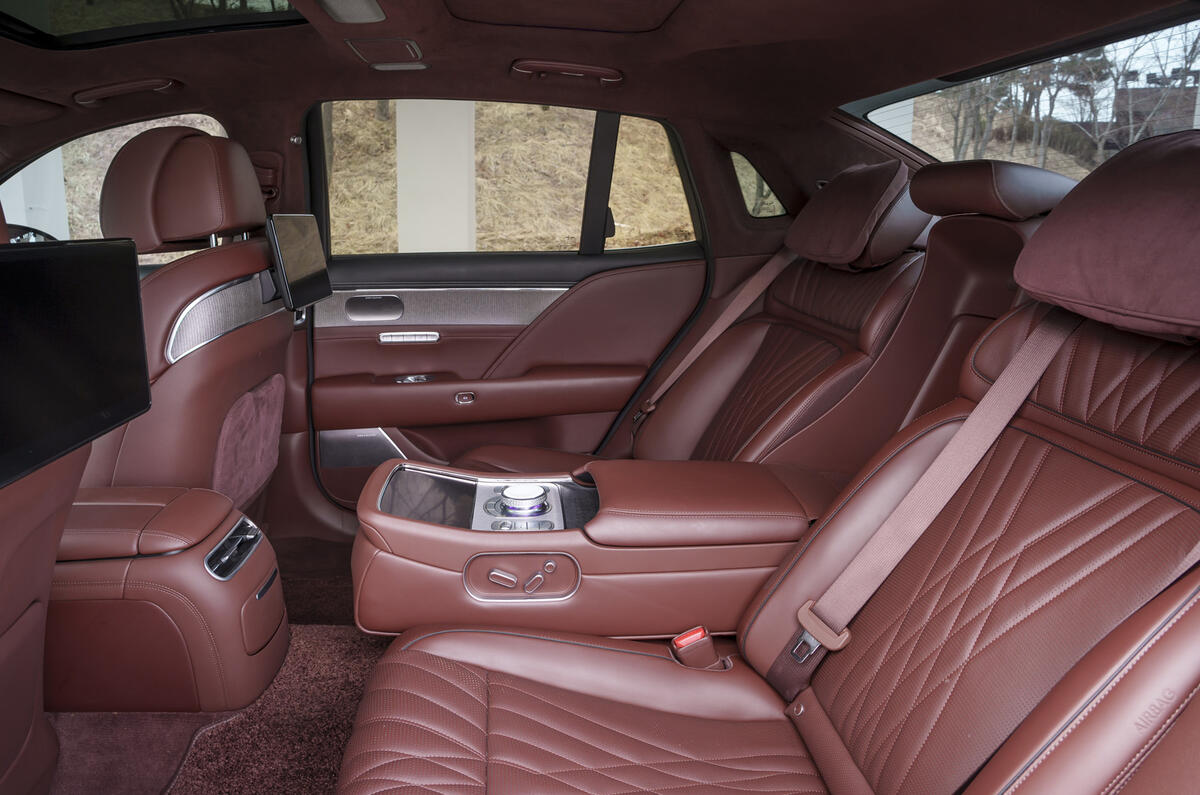 Genesis G90 rear interior Genesis G90 rear interior