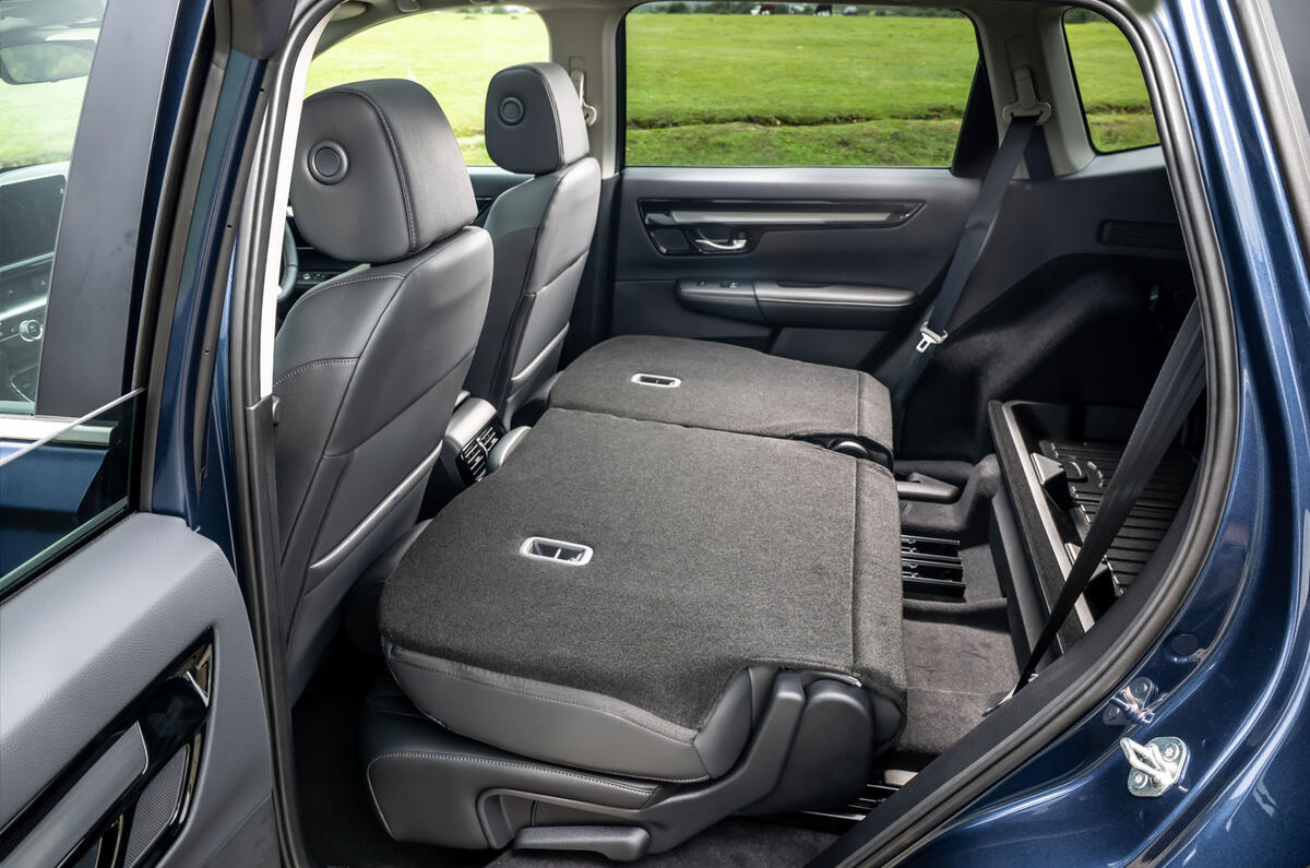 Honda CR-V review 2023 009 back seats fodler