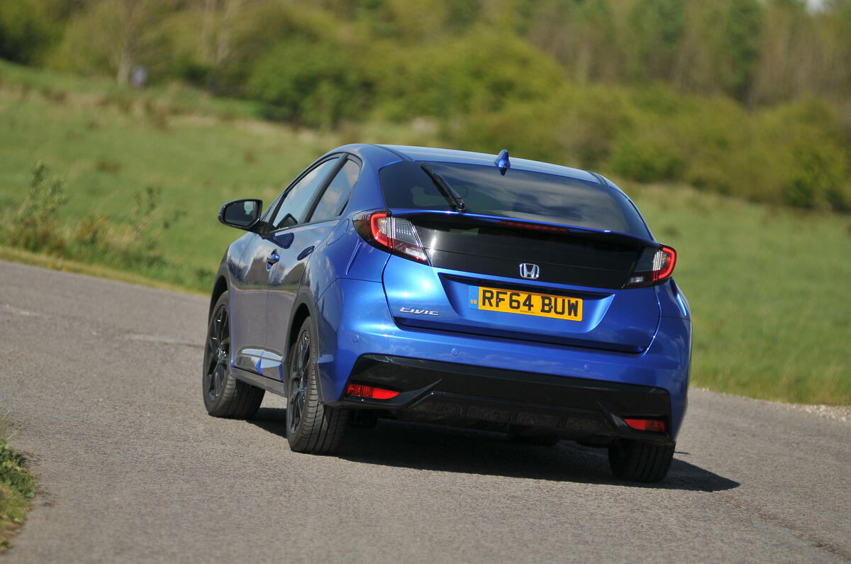 Honda Civic rear cornering
