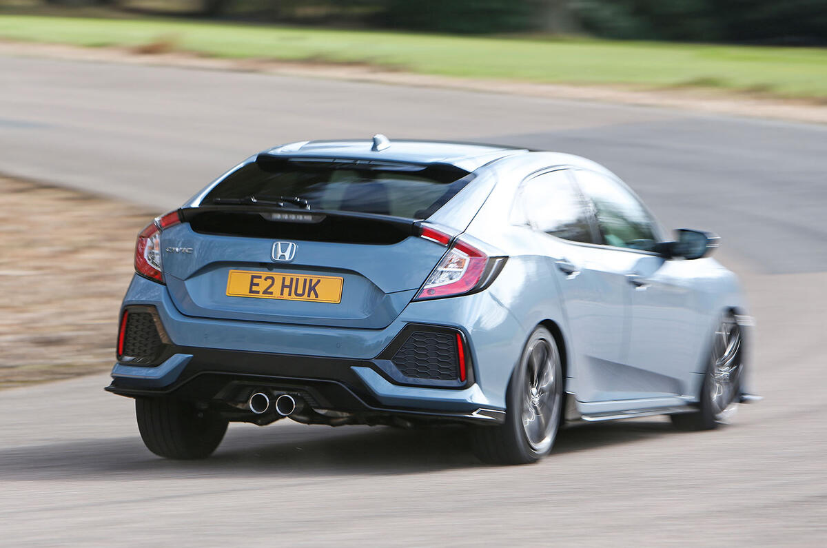 Honda Civic rear cornering