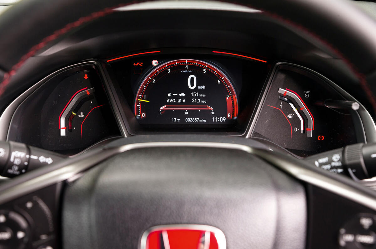 Honda Civic Type R instrument cluster