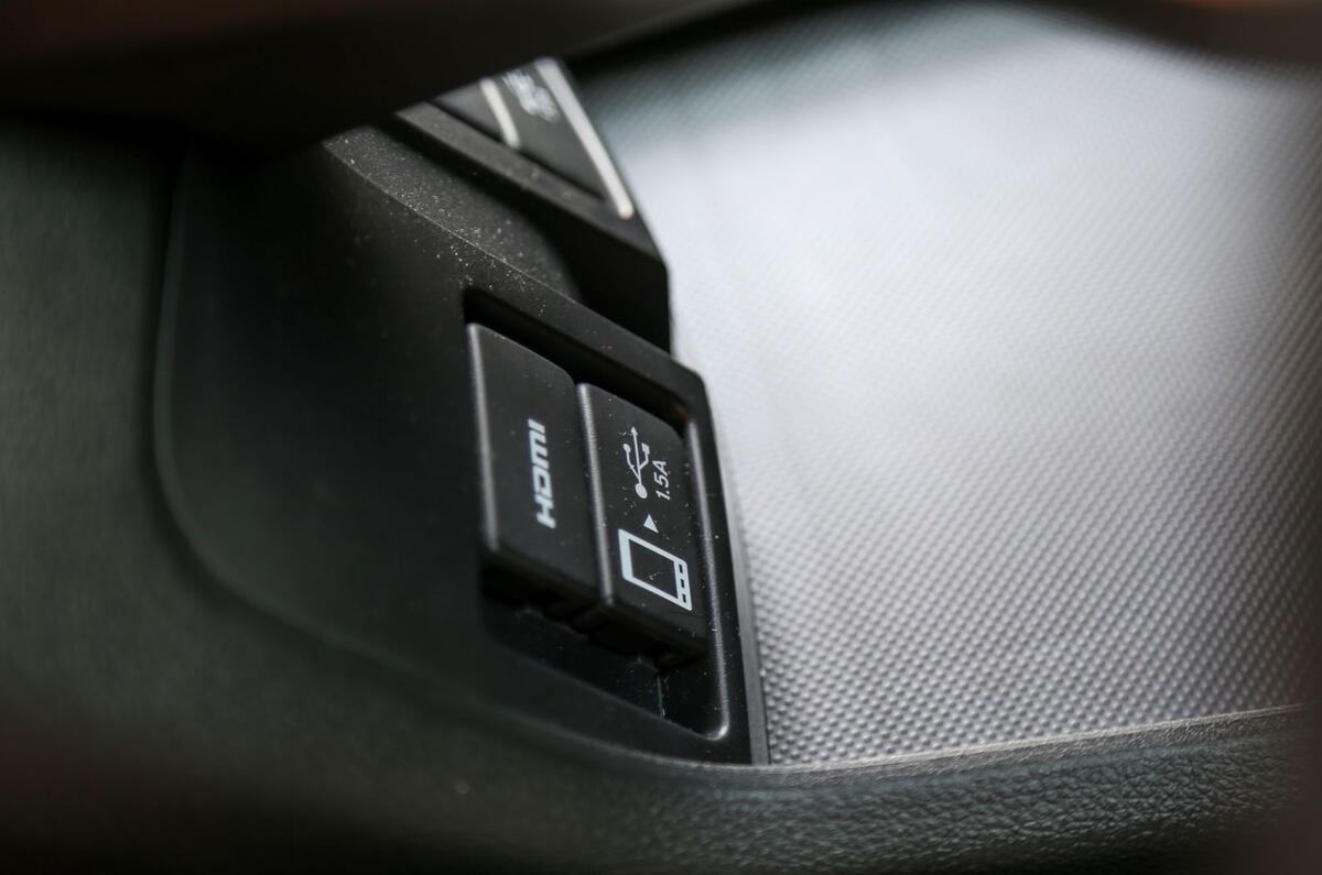 Honda Clarity FCV multimedia ports