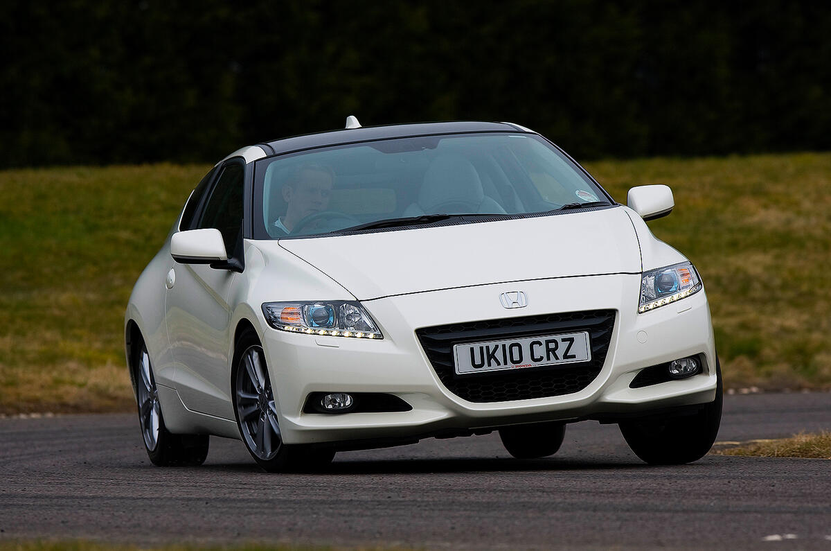 The CR-Z serves much livelier handling when it’s pushed hard on a track Honda CR-Z cornering
