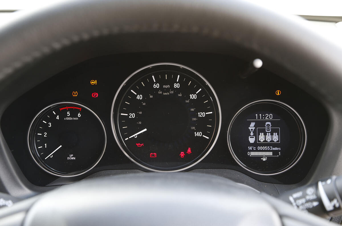 The instrument binnacle in the Honda HR-V