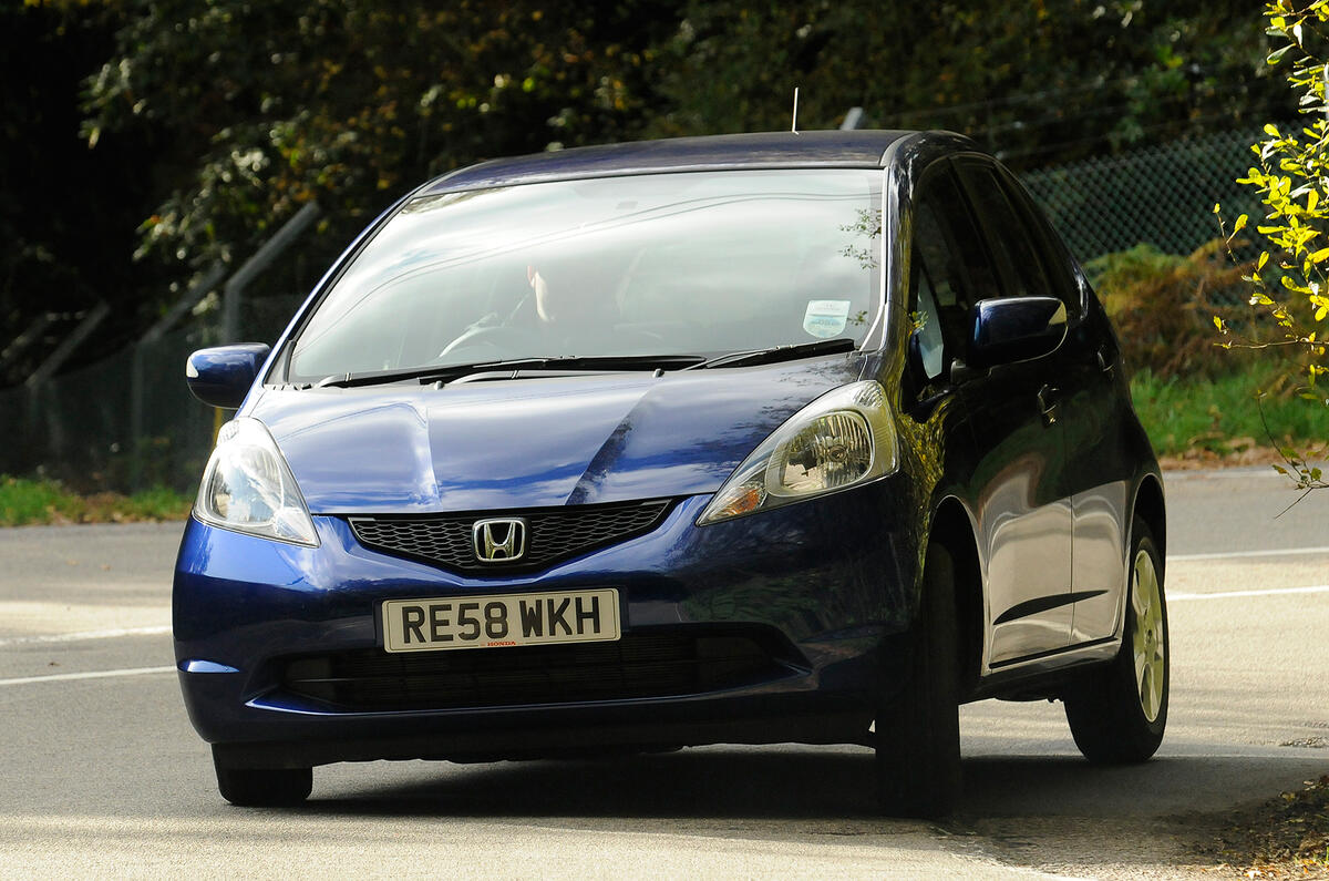 Understeer pervades at the limit but the stability control is more than able to keep it in check Honda Jazz cornering