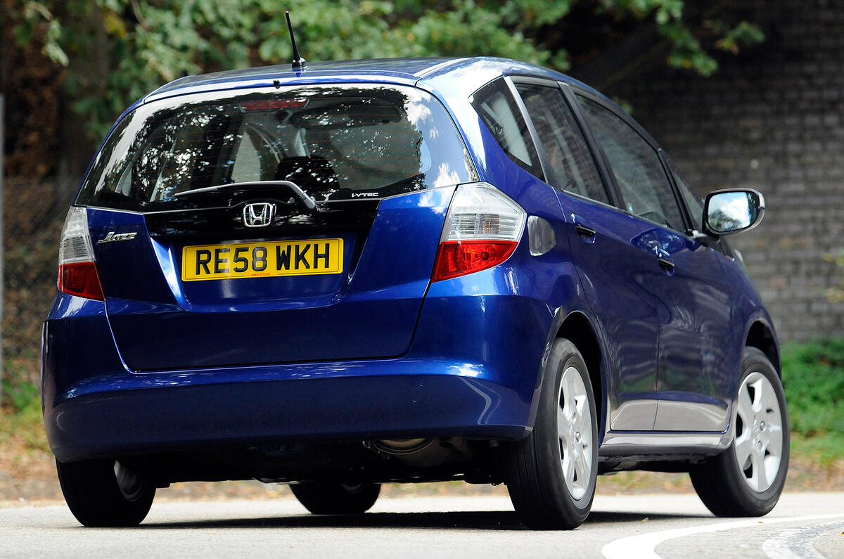 Braking is generally good but the set-up faded quickly at the track Honda Jazz rear cornering