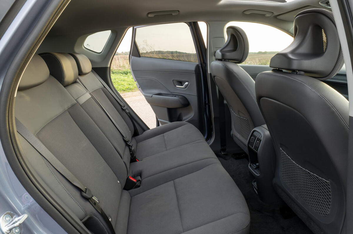 hyunda kona electric review 2023 018 rear seats