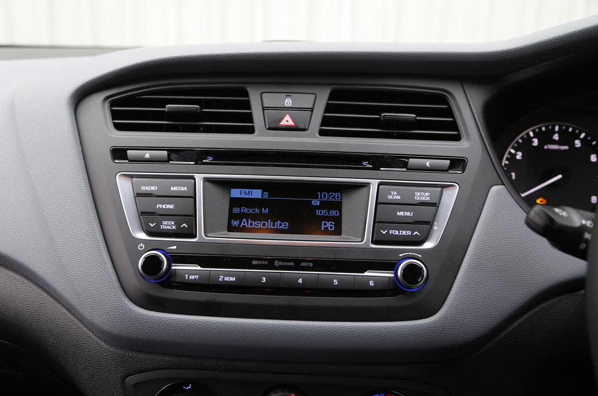 Hyundai i20 audio system