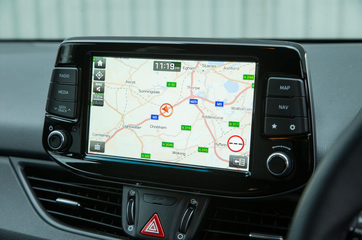Hyundai i30 N infotainment system