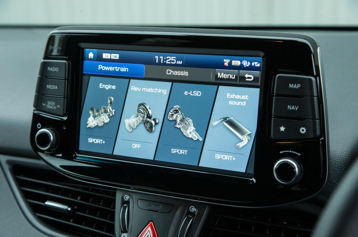 Hyundai i30 N personal configuration screen