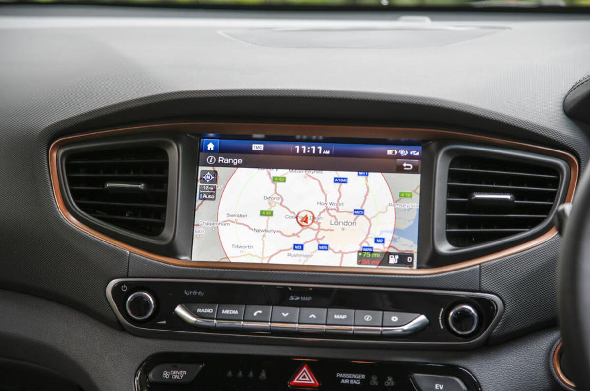 Hyundai Ioniq infotainment system