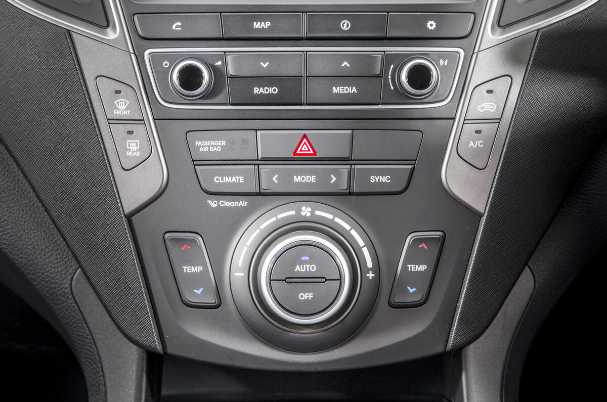 Hyundai Santa Fé climate controls