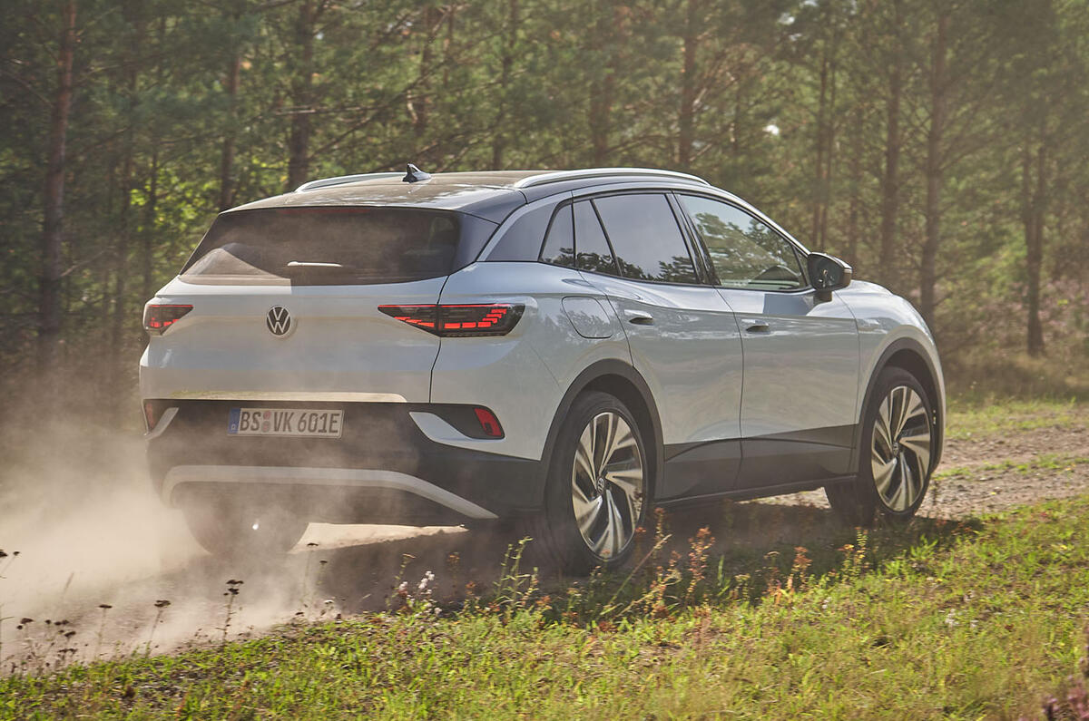 2021 Volkswagen ID 4 prototype drive - offroad rear