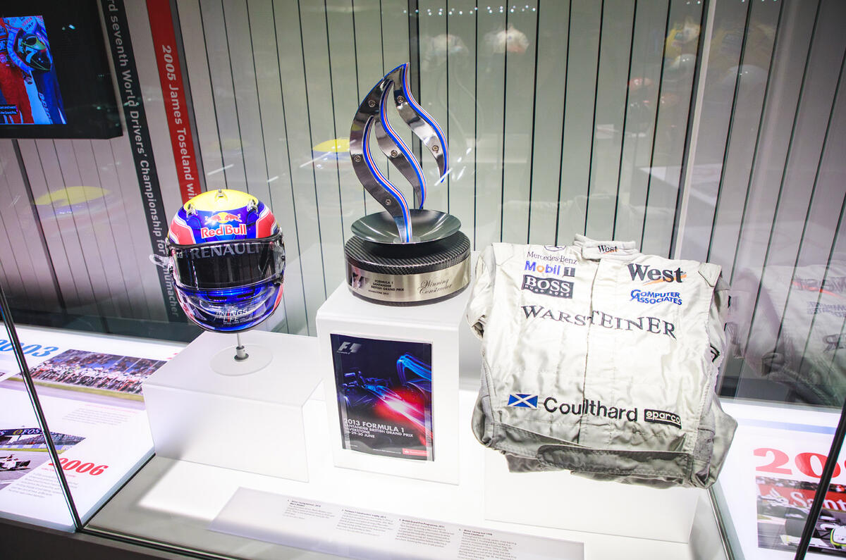 Silverstone museum Coulthard display Silverstone museum Coulthard display