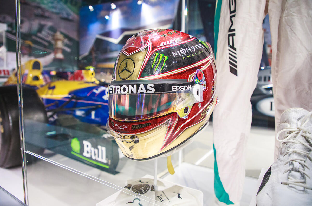 Silverstone museum Lewis Hamilton helmet Silverstone museum Lewis Hamilton helmet