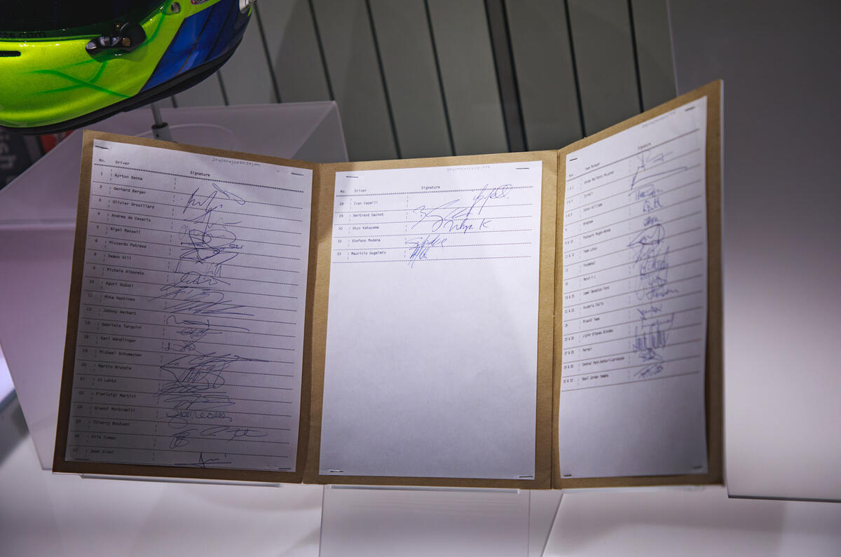 Silverstone museum signature book Silverstone museum signature book