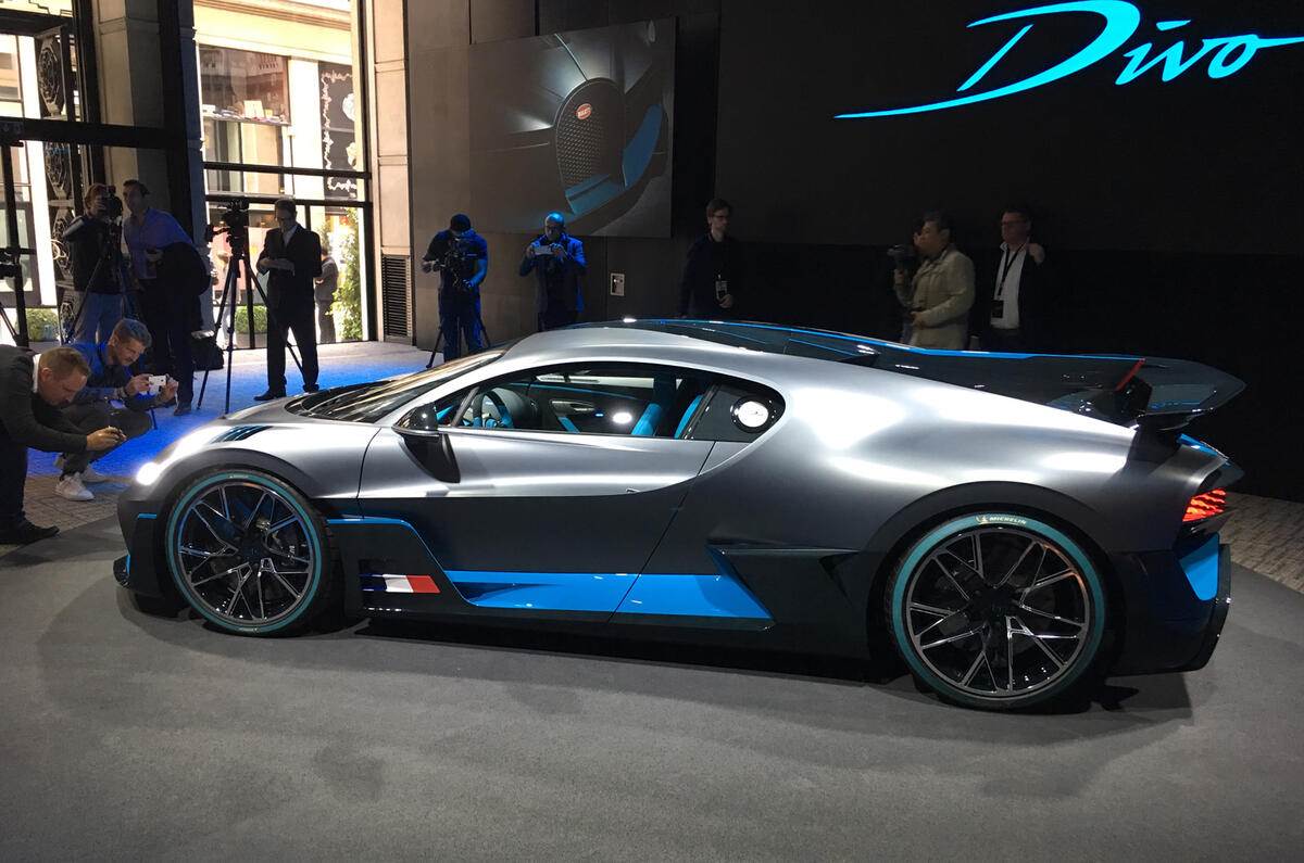 The Bugatti Divo is being shown in Paris