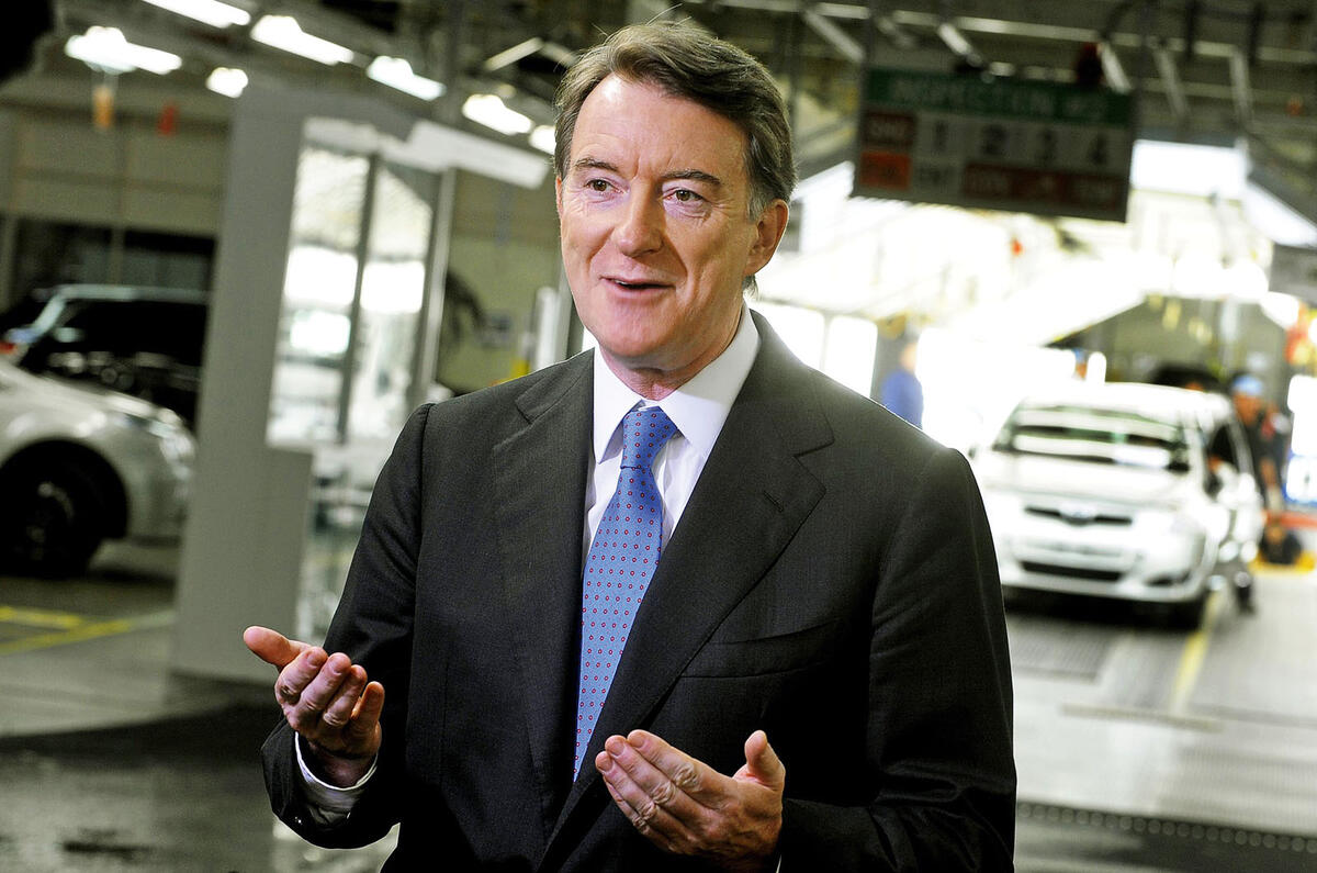 Ex-business secretary Peter Mandleson