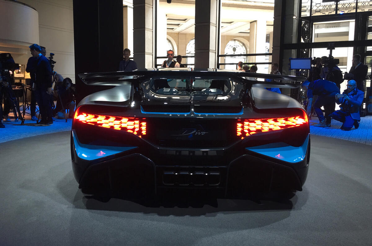 The Bugatti Divo is being shown in Paris