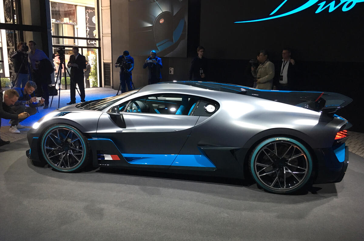 The Bugatti Divo is being shown in Paris