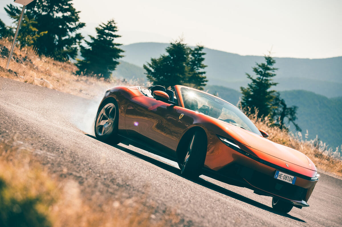 01 Ferrari Amalfi Spider review 2026 front corner richard lane