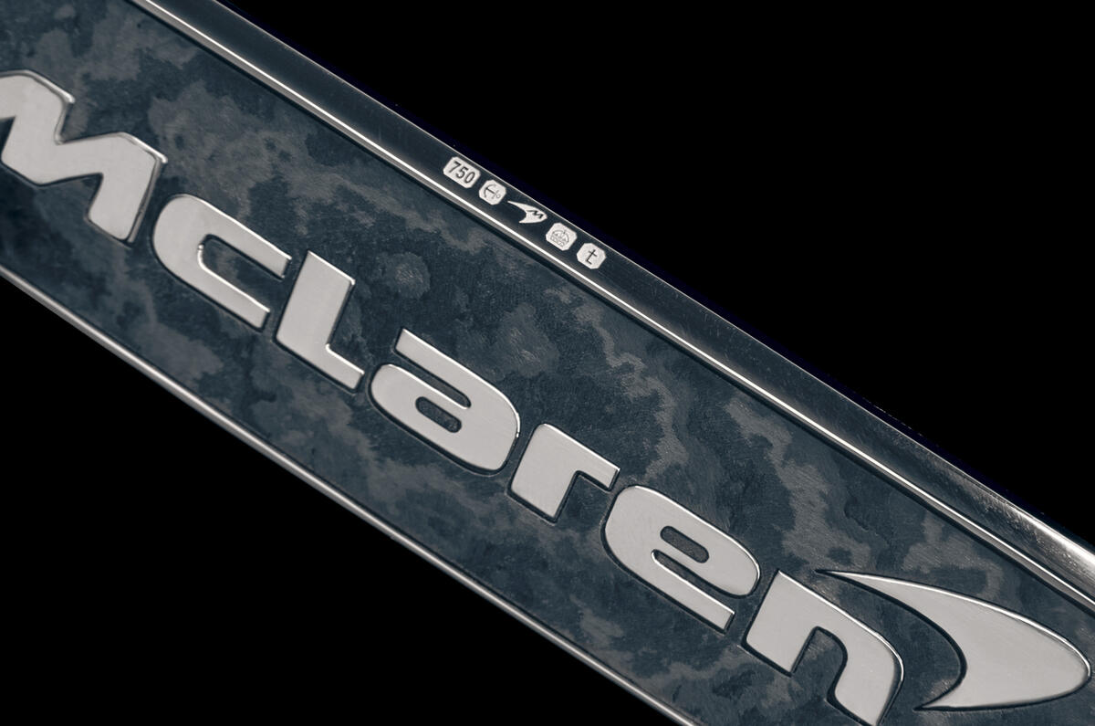 The badge of the McLaren Speedtail