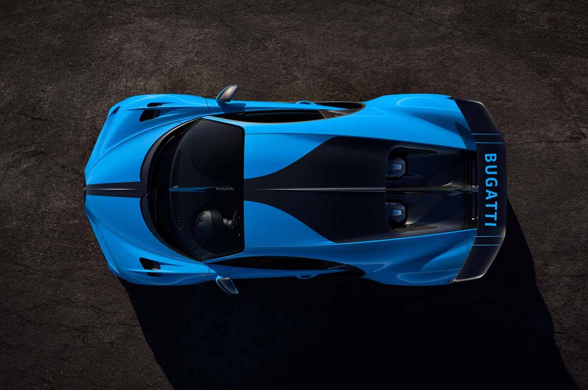 Bugatti Chiron Pur Sport from above