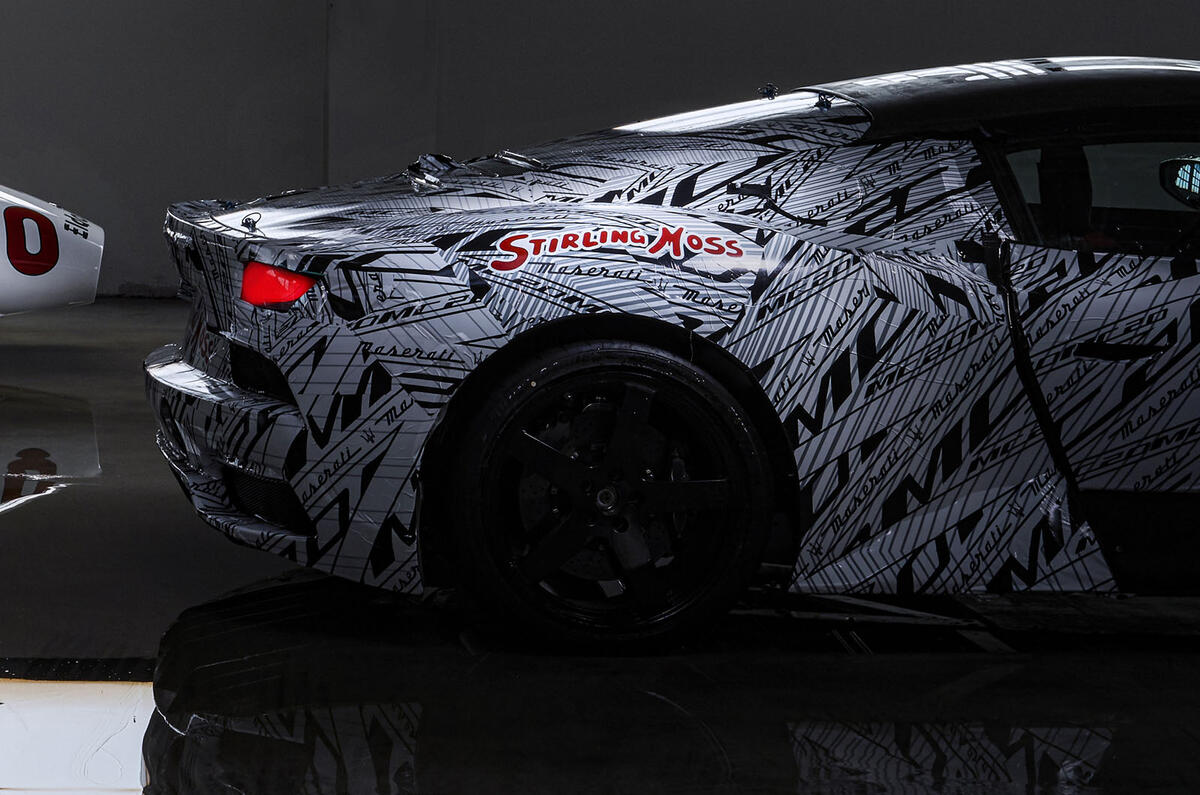 2020 Maserati MC20 development mule with Stirling Moss livery 2020 Maserati MC20 development mule with Stirling Moss livery
