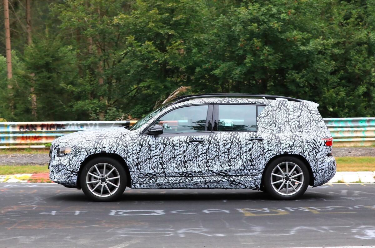 Mercedes GLB Nurburgring spies side