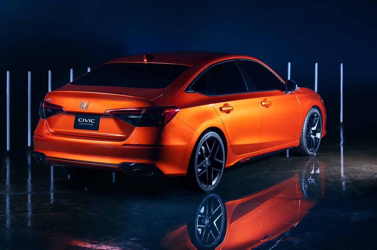 2022 Honda Civic prototype rear 2022 Honda Civic prototype rear