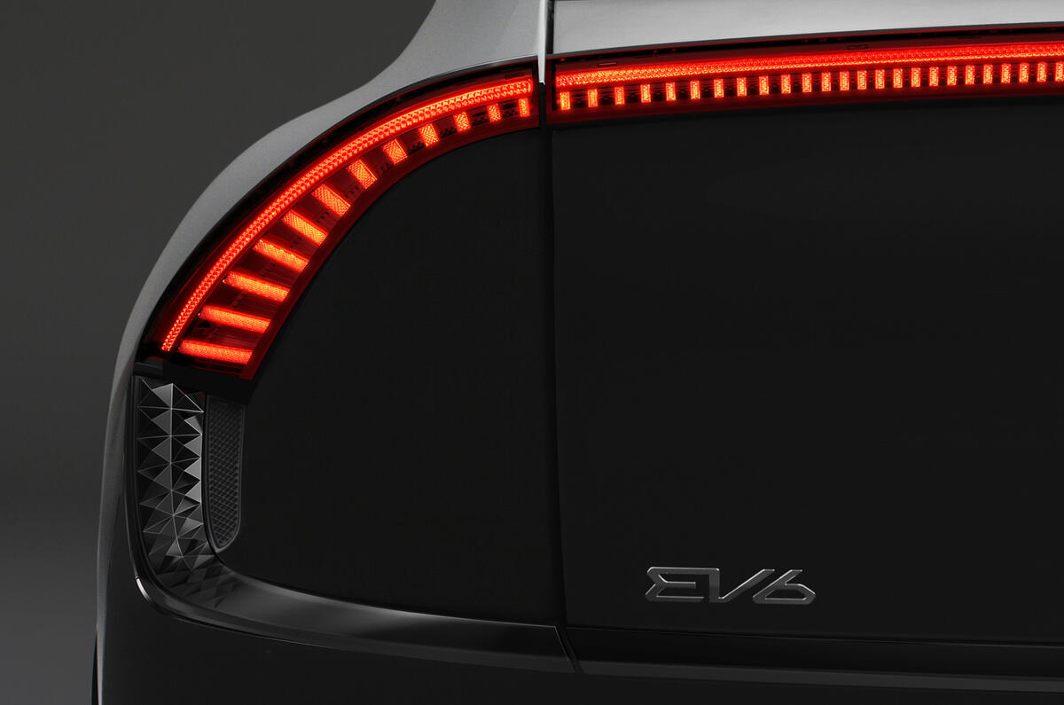 04 Kia EV6 Teaser Rear lamp detail 04 Kia EV6 Teaser Rear lamp detail