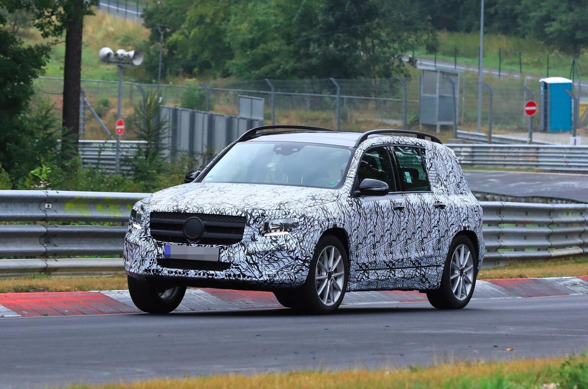 Mercedes GLB Nurburgring spies side front