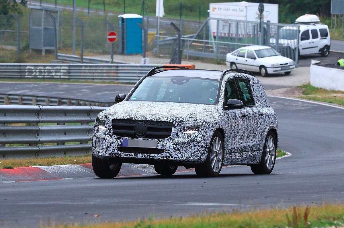 Mercedes GLB Nurburgring spies front side