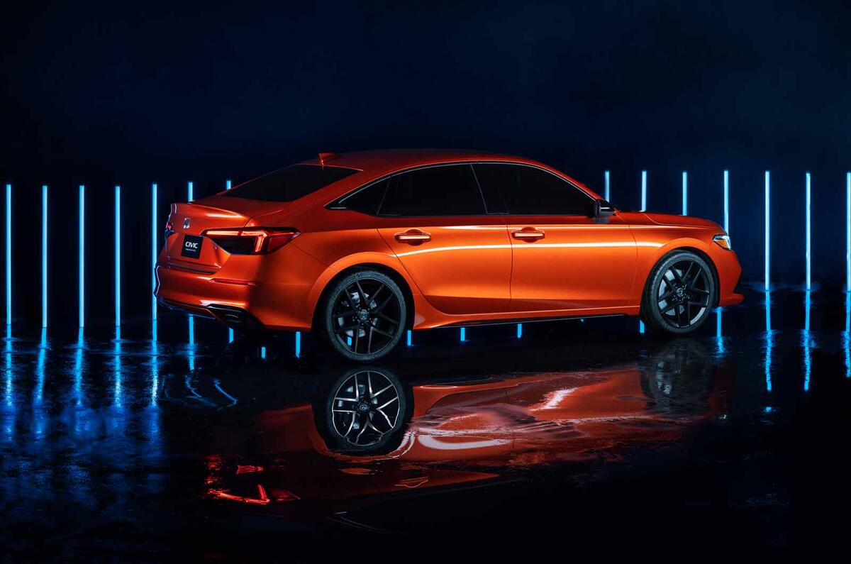 2022 Honda Civic prototype side 2022 Honda Civic prototype side