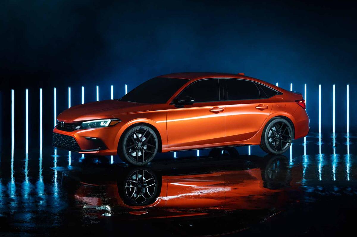 2022 Honda Civic prototype side front 2022 Honda Civic prototype side front