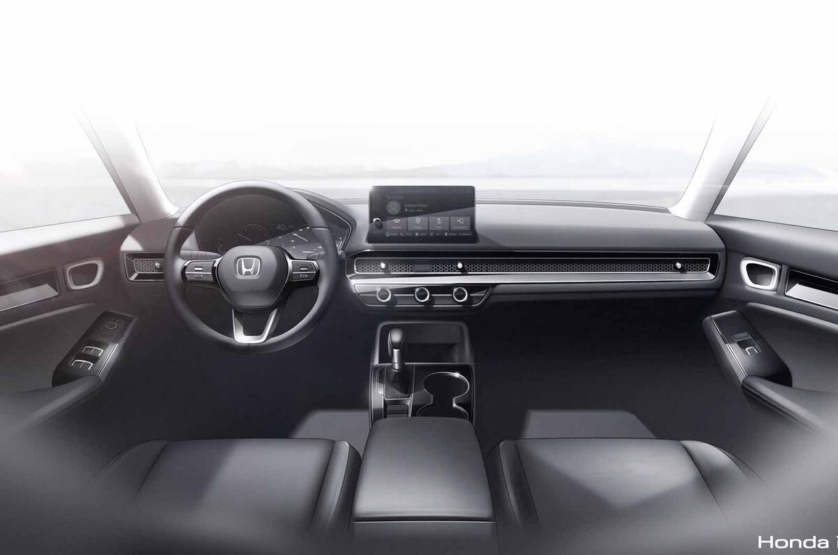 2022 Honda Civic prototype interior sketch 2022 Honda Civic prototype interior sketch