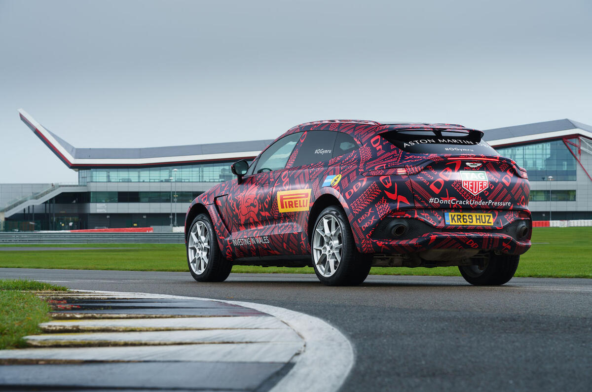 2020 Aston Martin DBX camouflaged prototype ride - static rear
