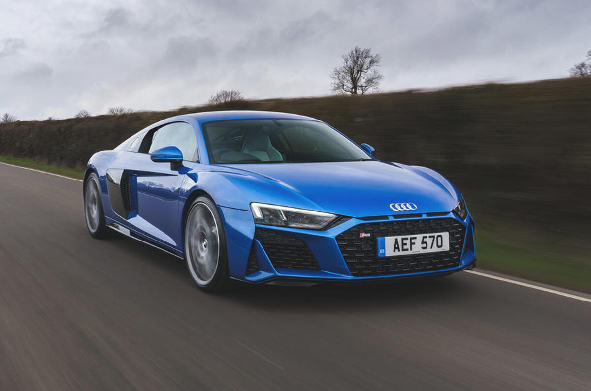 Audi R8 2019 UK first drive review - tracking front
