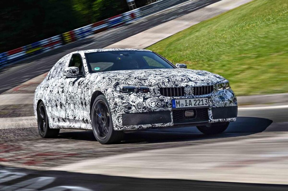 BMW 3 Series 330i M Sport prototype track testing front