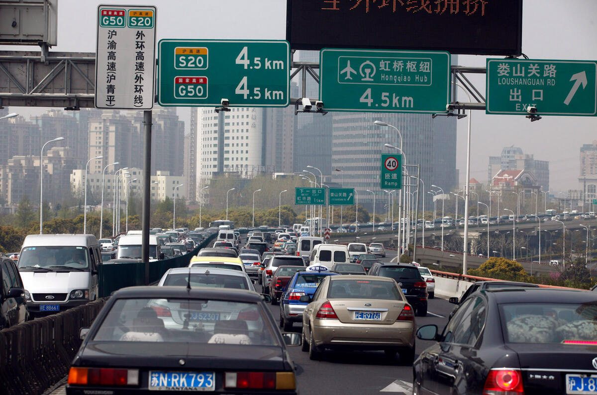 China traffic jam China traffic jam
